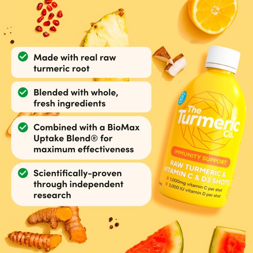 The Turmeric Co. Raw Turmeric Vitamin C & D3 Shot