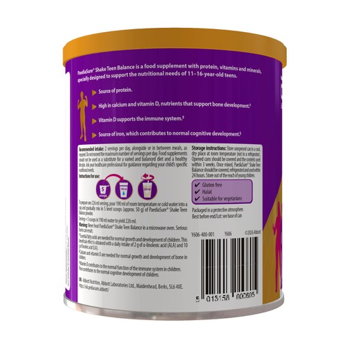 PaediaSure Shake Teen Balance, Age 11-16 years old, Vanilla Flavour