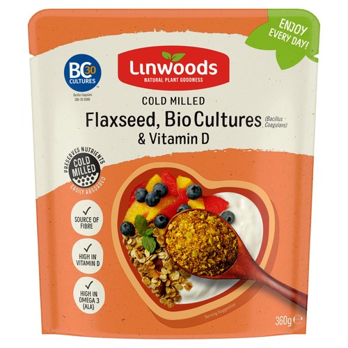 Linwoods Milled Flaxseed, Bio Cultures & Vitamin D