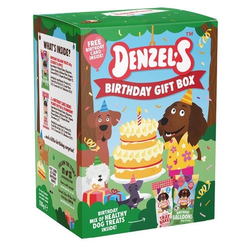 Denzel's Birthday Gift Box of Dog Treats