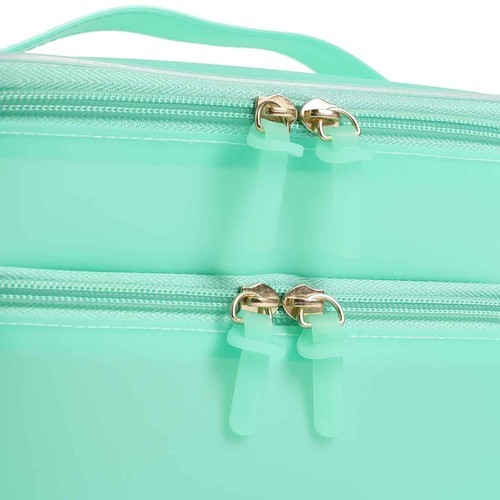 M&S Womens Collection, Double Tier Wash Bag, One Size, Mint