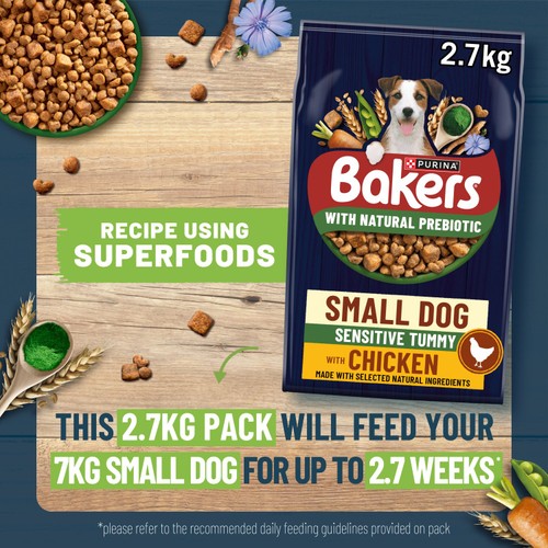 Bakers Small Dog Sensitive Tummy Chicken & Veg Dry Dog Food