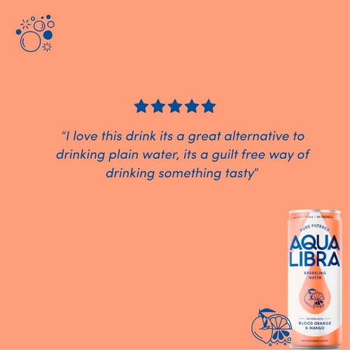 Aqua Libra Blood Orange & Mango Infused Sparkling Water