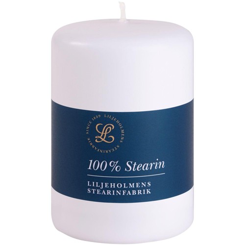 Liljeholmens Pressed Pillar Stearin Candle White 68x100mm