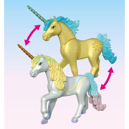 Playmobil 71840 Magical Unicorns Rainbow Flower With Collectible Unicorn