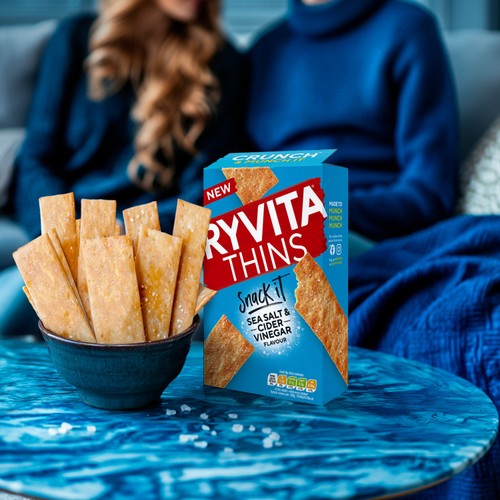 Ryvita Snack It Thins Sea Salt & Cider Vinegar Flatbread Snacks