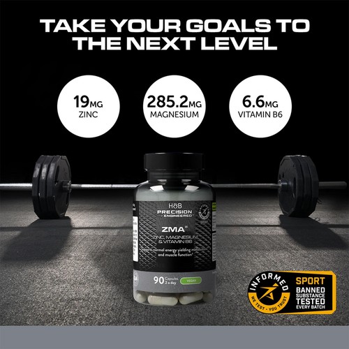 H&B Precision Engineered ZMA Capsules (Zinc, Magnesium & B6)