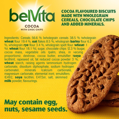 Belvita Cocoa Choc Chips Breakfast Biscuits 