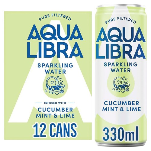 Aqua Libra Cucumber, Mint & Lime Infused Sparkling Water