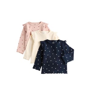 Heart Jersey Long Sleeve Tops, 2-3 Years, Multi