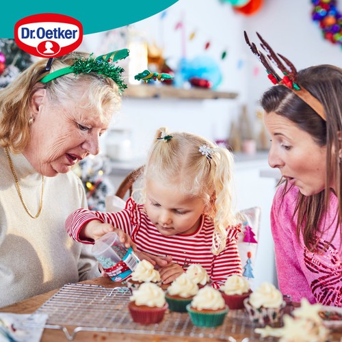 Dr. Oetker Christmas Red & Green 4 Cell Sprinkles Mix