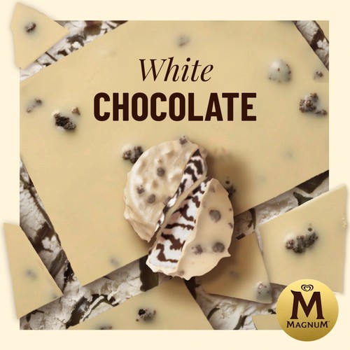 Magnum Bonbon White Chocolate & Cookies Ice Cream Frozen Snack