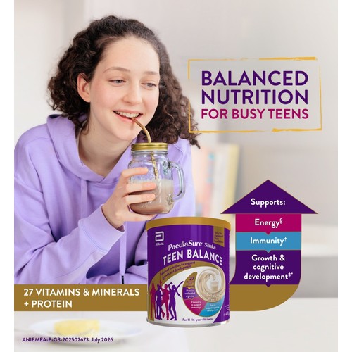 PaediaSure Shake Teen Balance, Age 11-16 years old, Vanilla Flavour