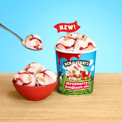 Ben & Jerry's Strawberry Doughnut-eee Ice Cream Tub
