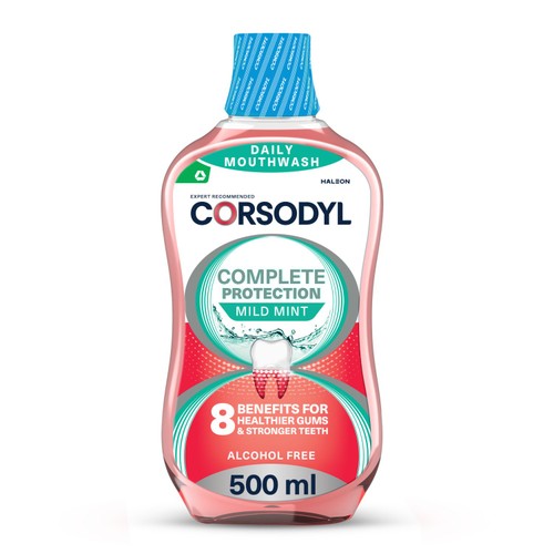 Corsodyl Complete Protection Gum Care Mouthwash Mild Mint