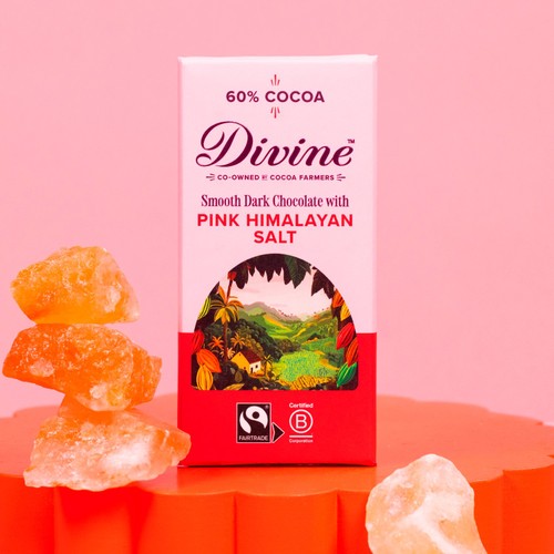 Divine 60% Dark Chocolate Pink Himalayan Salt