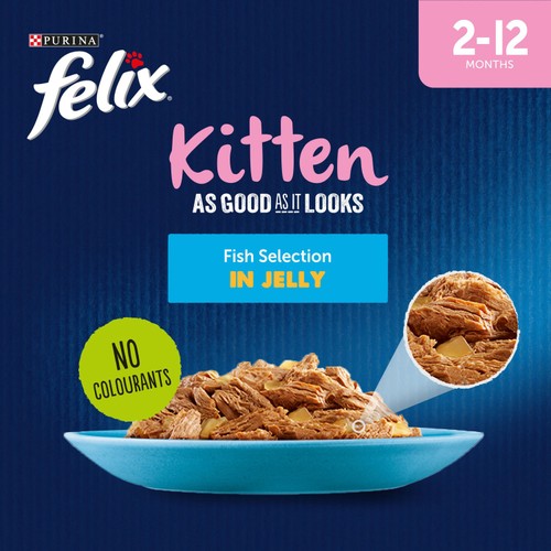 Felix As Good As it Looks Kitten Fish in Jelly Wet Cat Food