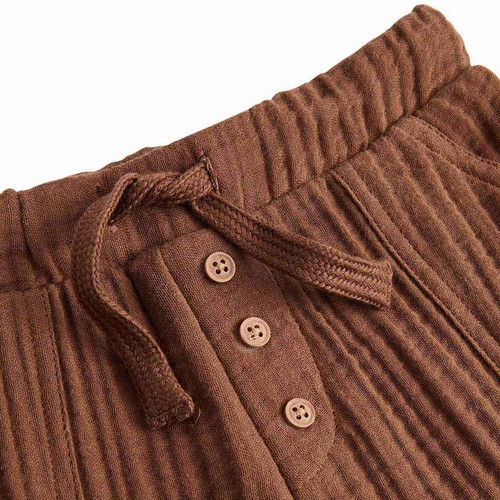 M&S Cotton Double Cloth Trouser, 2-3 Years, Brown