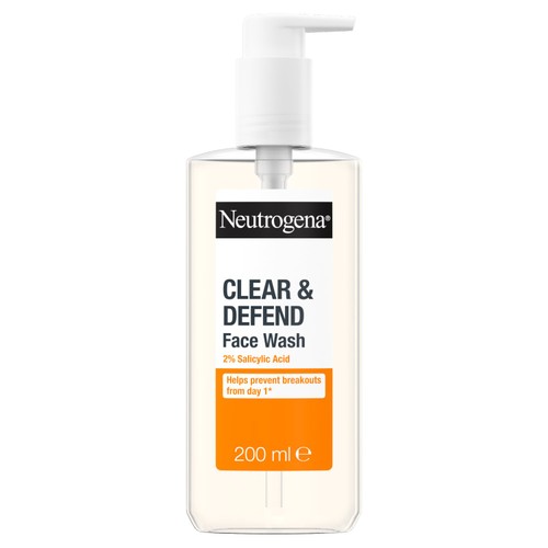 Neutrogena Clear & Defend Face Wash with 2% Salicylic Acid