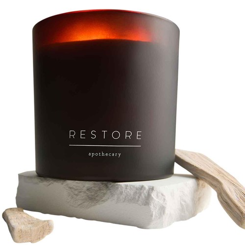 M&S Restore 3 Wick Candle, Amber