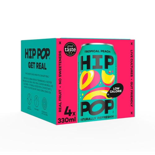 Hip Pop Tropical Peach Fizzy Drink