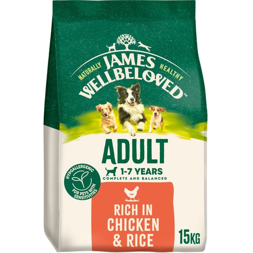 James Wellbeloved Adult Dry Dog Food Chicken & Rice 15kg