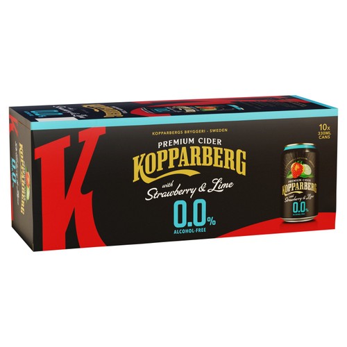 Kopparberg Alcohol Free Strawberry & Lime Cider Cans