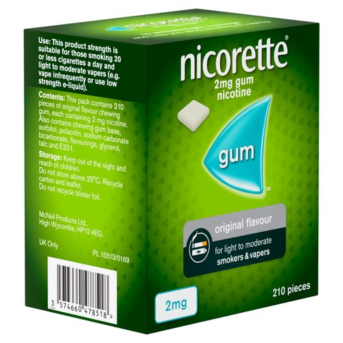 Nicorette Gum Original 2mg 