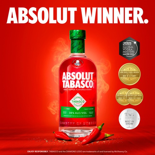 Absolut Tabasco Flavoured Swedish Vodka
