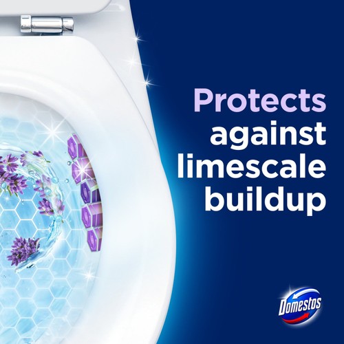 Domestos Power 5 Toilet Rim Block Lavender