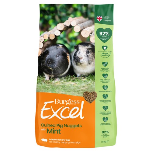Burgess Excel Guinea Pig Food Nuggets with Mint