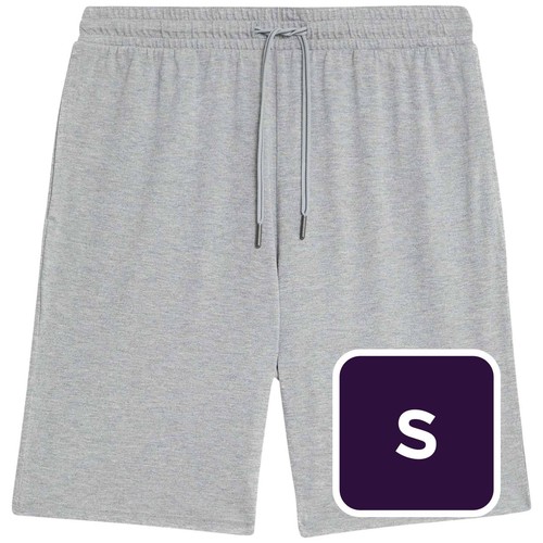 M&S Mens Autograph Pima Cotton Pyjama Shorts, S, Grey Marl