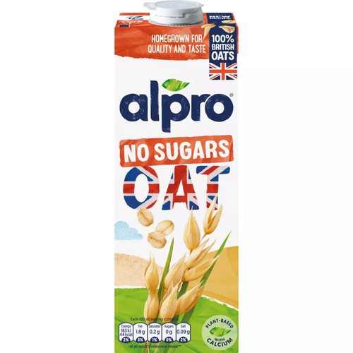 Alpro Oat No Sugar Long Life Dairy Free Drink (Pack of 8)