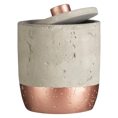 Premier Housewares Cotton Jar With Lid, Neptune, Copper and Concrete