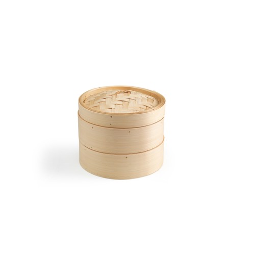 Ken Hom 2-Tier Bamboo Steamer Baskets, 20cm