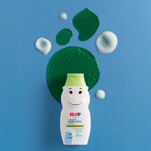 HiPP Kids Clean & Green Bubble Bath Hippo for Sensitive Skin 