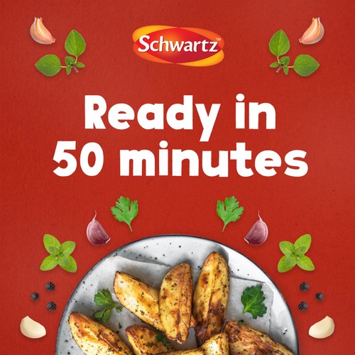 Schwartz Garlic & Herb Wedges Recipe Mix