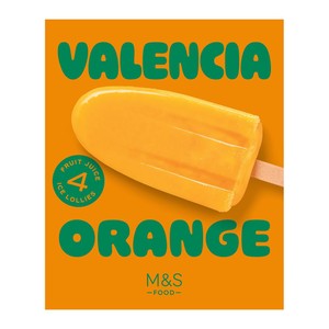 4 Valencia Orange Ice Lollies