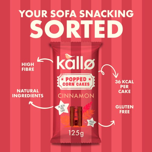 Kallo Cinnamon Popped Corn Cakes