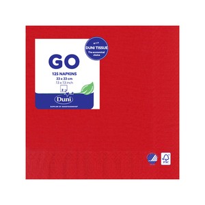 Red Compostable 2 Ply Paper Napkins