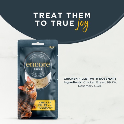 Encore Natural Cat Treat Chicken Fillet Loin Grain Free