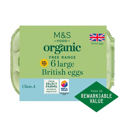 M&S Organic Free Range Large Eggs