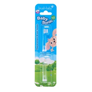 Brush Baby Replacement Baby Sonic® Electric Toothbrush Heads 0-18 mths (2 Pack)