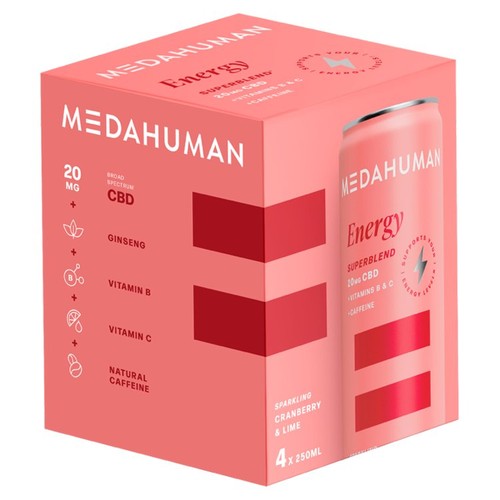 Medahuman Energy CBD Drink Cranberry & Lime