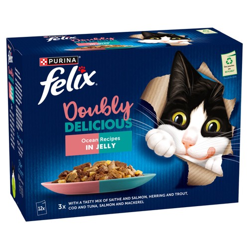 Felix Doubly Delicious Ocean Recipes in Jelly Wet Cat Food