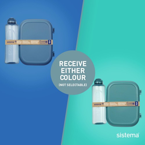 Sistema 1.1L Ribbon Lunch Box With 480ml Bottle