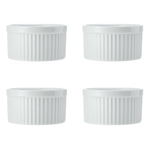 Mikasa Chalk 4pc Porcelain Ramekin Set, 10cm, Gift boxed