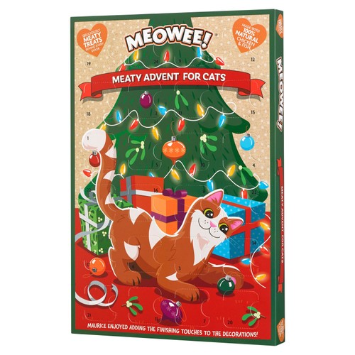 Meowee! Christmas Cat Advent Calendar With Meaty Treats