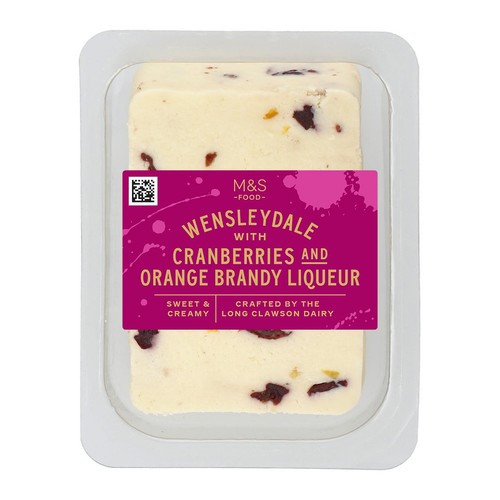 M&S Wensleydale with Cranberry & Orange Brandy Liqueur
