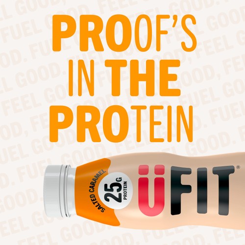 UFIT Salted Caramel 25g Protein Milkshake 